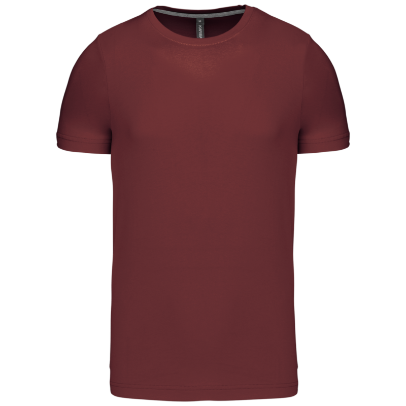 Kariban SHORT-SLEEVED SHORT-SLEEVED CREW NECK T-SHIRT - Κρασί