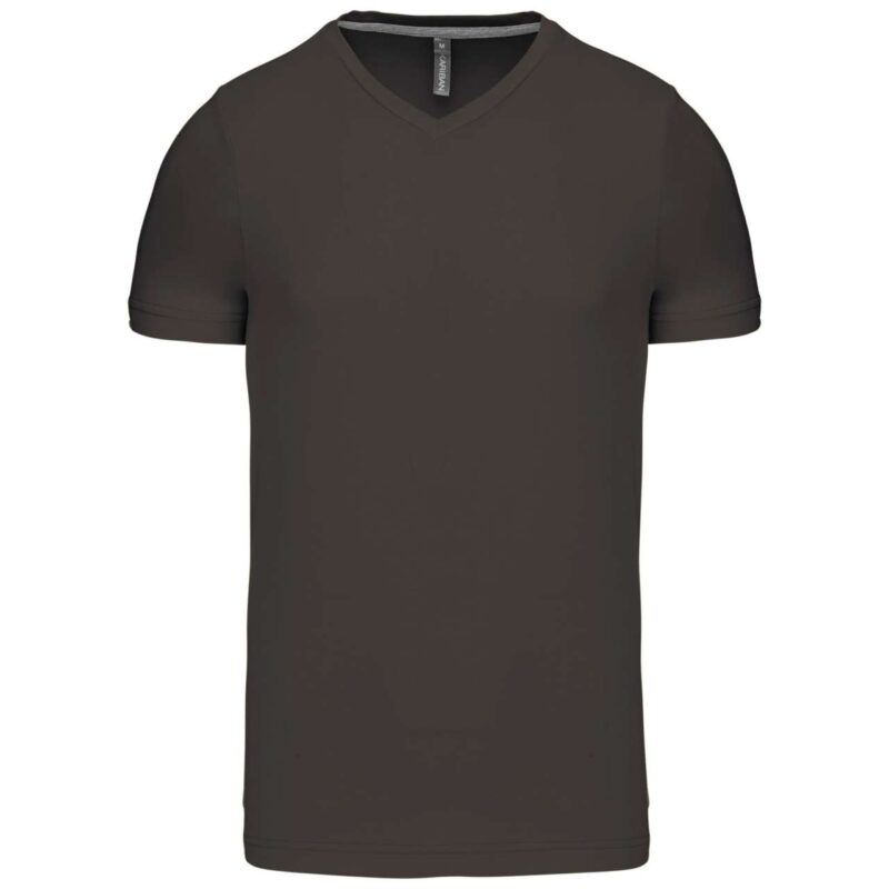 ka357-dark_grey-a2 Kariban MEN'S SHORT-SLEEVED V-NECK T-SHIRT - Σκούρο Γκρι
