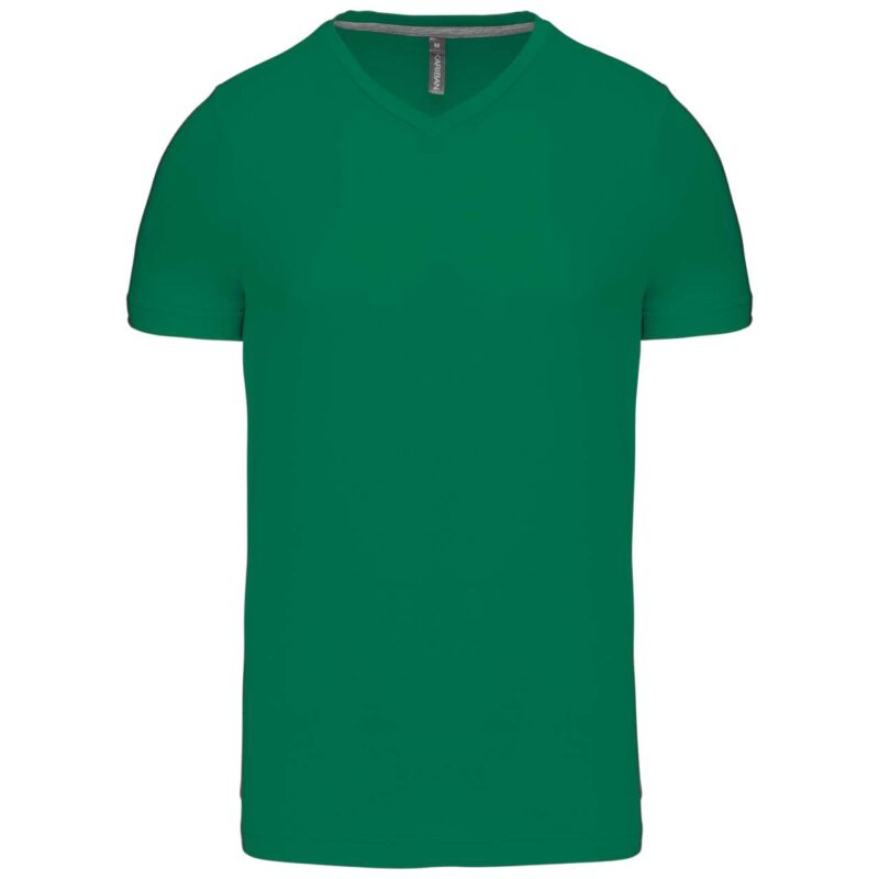ka357-kelly_green-a2 Kariban MEN'S SHORT-SLEEVED V-NECK T-SHIRT - πράσινο του Κέλι