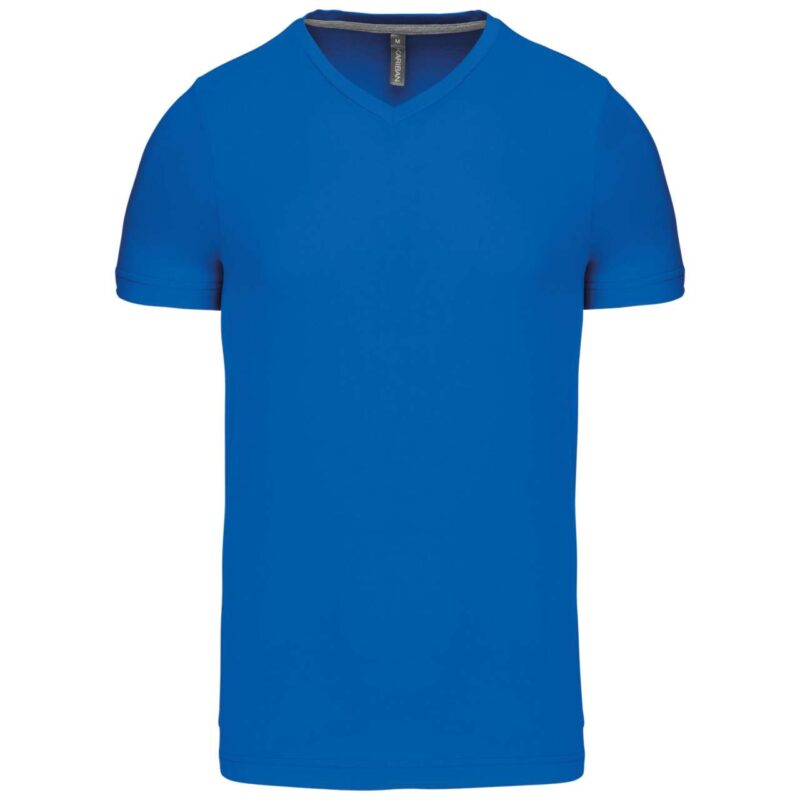 ka357-light_royal_blue-a2 Kariban MEN'S SHORT-SLEEVED V-NECK T-SHIRT - ανοιχτό βασιλικό μπλε