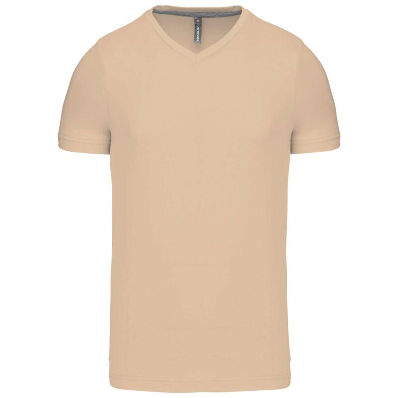 ka357-light_sand-a2 Kariban MEN'S SHORT-SLEEVED V-NECK T-SHIRT - Ανοιχτό άμμου