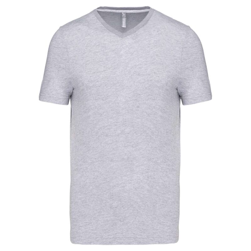 ka357-oxford_grey-a2 Kariban MEN'S SHORT-SLEEVED V-NECK T-SHIRT - 90% Βαμβάκι/10% Βισκόζη