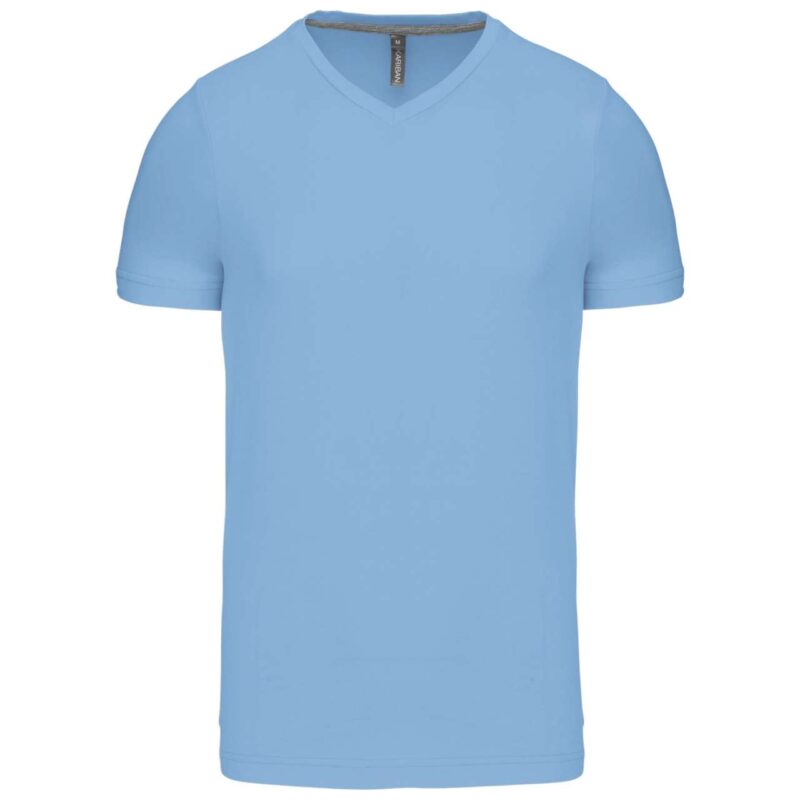 ka357-sky_blue-a2 Kariban MEN'S SHORT-SLEEVED V-NECK T-SHIRT - Γαλάζιο
