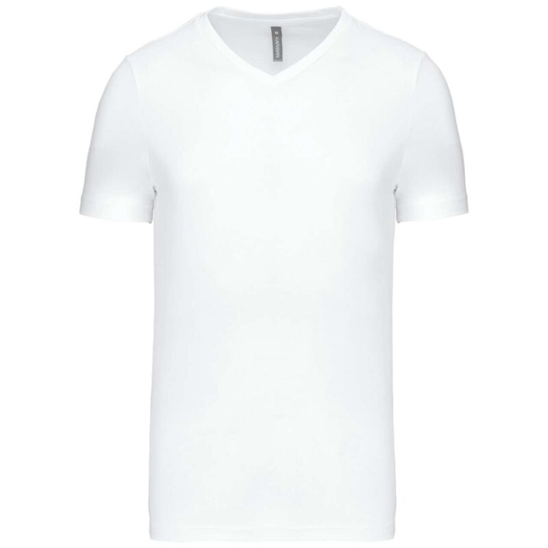 ka357-white-a2 Kariban MEN'S SHORT-SLEEVED V-NECK T-SHIRT - Λευκό