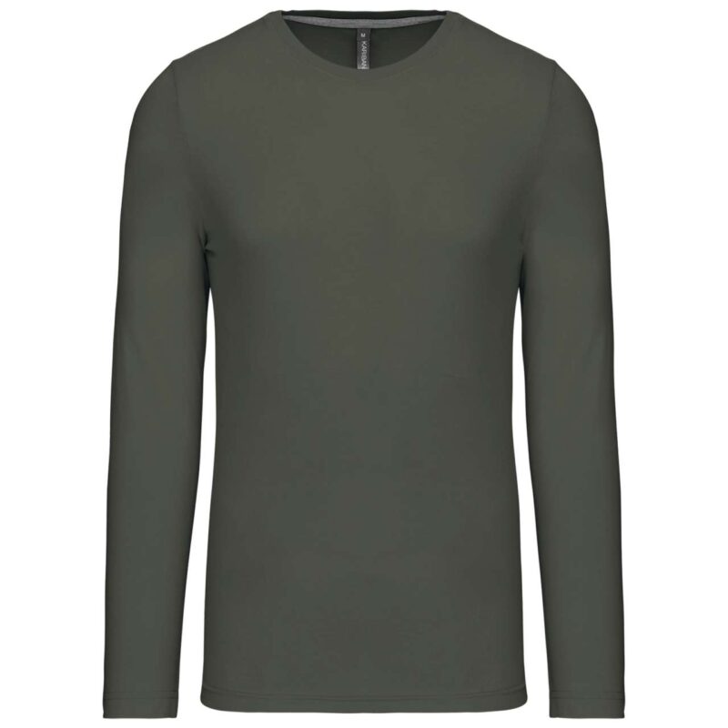 ka359-dark_khaki-a2 Kariban T-SHIRT LONG-SLEEVED CREW NECK για MEN - Σκούρο Χακί