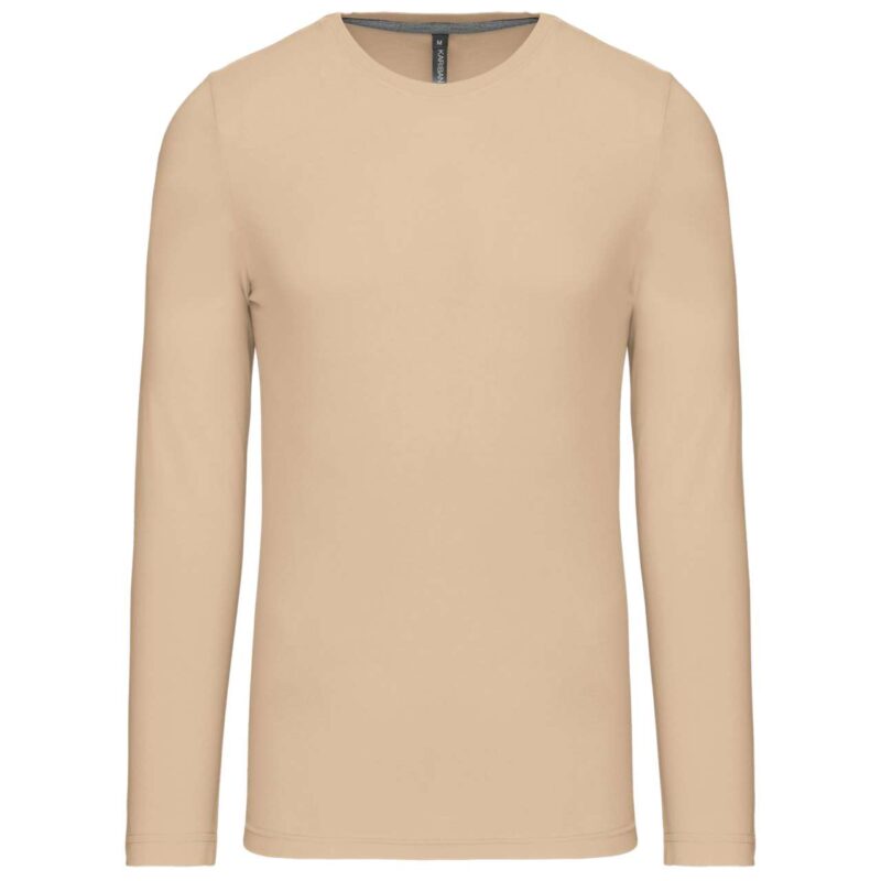Kariban T-SHIRT LONG-SLEEVED CREW NECK για MEN - Ανοιχτό άμμου