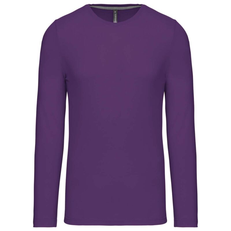 Kariban T-SHIRT LONG-SLEEVED CREW NECK για MEN - Μωβ