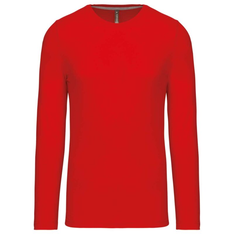 Kariban T-SHIRT LONG-SLEEVED CREW NECK για MEN - Κόκκινο