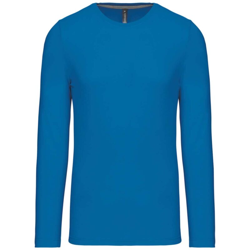 Kariban T-SHIRT LONG-SLEEVED CREW NECK για MEN - Τροπικό Μπλε