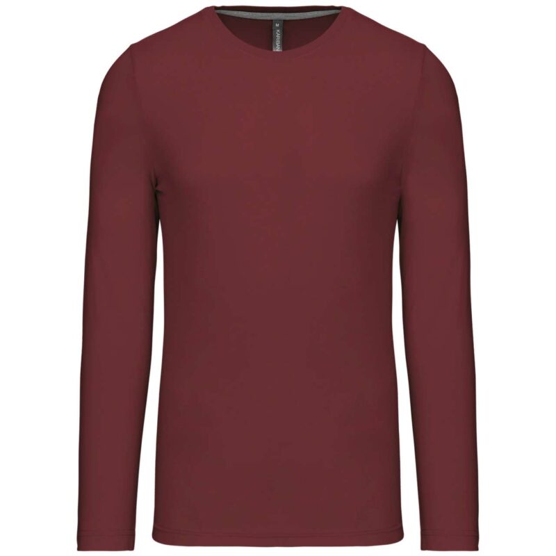 Kariban T-SHIRT LONG-SLEEVED CREW NECK για MEN - Κρασί