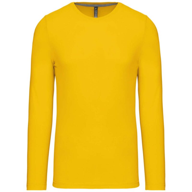 Kariban T-SHIRT LONG-SLEEVED CREW NECK για MEN - Κίτρινο