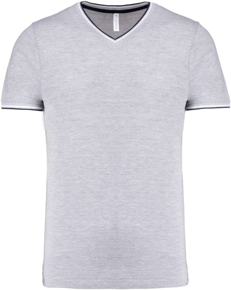 Kariban T-SHIRT'S PIQUÉ V-NECK KNIT MEN - 90% Βαμβάκι/10% Βισκόζη
