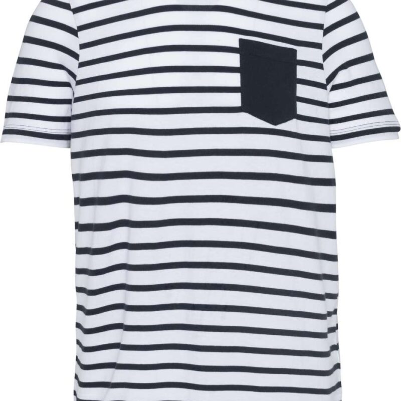 ka379-striped_whitenavy-a1 Kariban KIDS STRIPED T-SHIRT SHORT SLEEVE SAILOR WITH POCKET - Striped White/Red