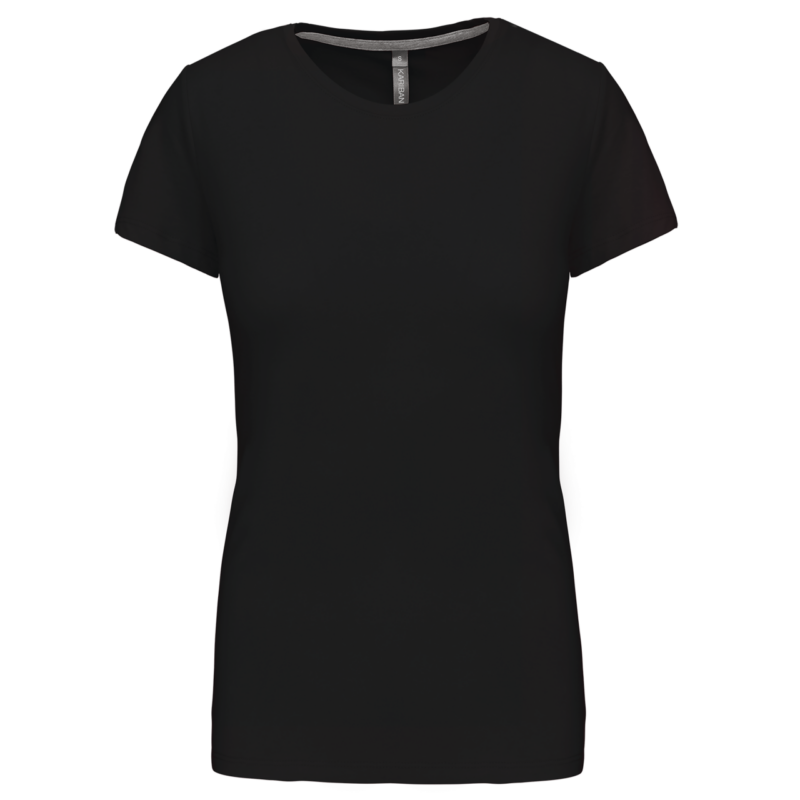 ka380-black-a1 Kariban LADIES' SHORT SLEEVE CREW NECK T-SHIRT - Μαύρο