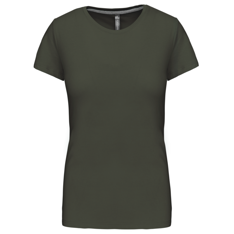 ka380-dark_khaki-a1 Kariban LADIES' SHORT SLEEVE CREW NECK T-SHIRT - Σκούρο Χακί