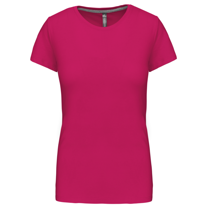 ka380-fuchsia-a1 Kariban LADIES' SHORT SLEEVE CREW NECK T-SHIRT - Φούξια