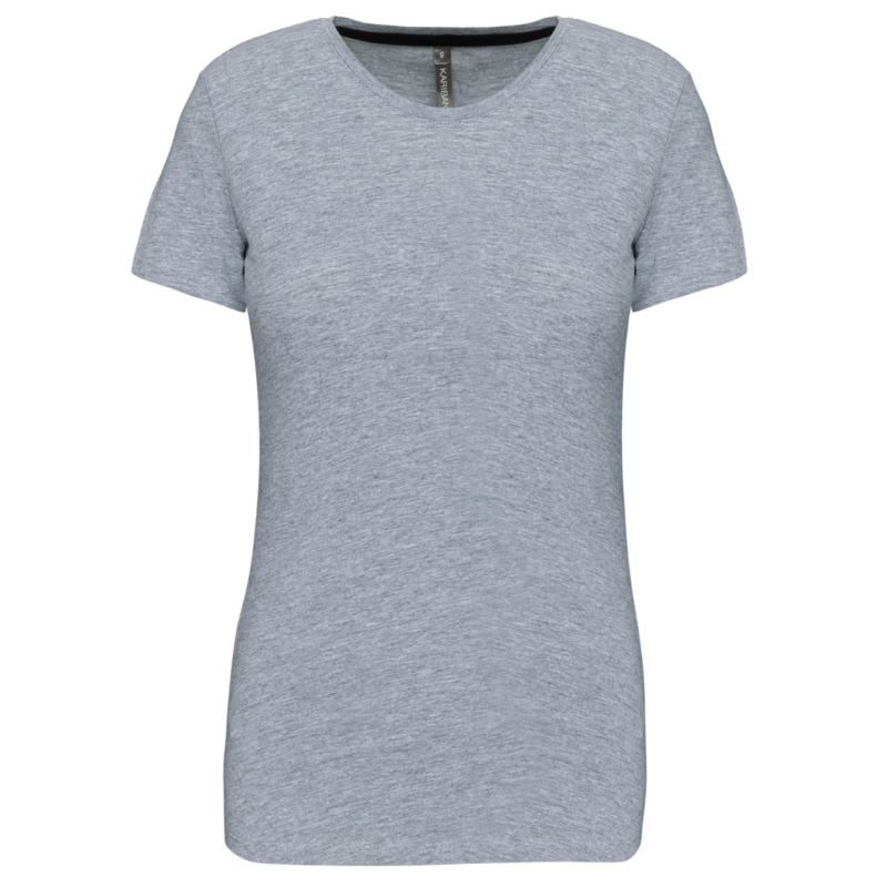ka380-oxford_grey-a1 Kariban LADIES' SHORT SLEEVE CREW NECK T-SHIRT - 90% Βαμβάκι/10% Βισκόζη