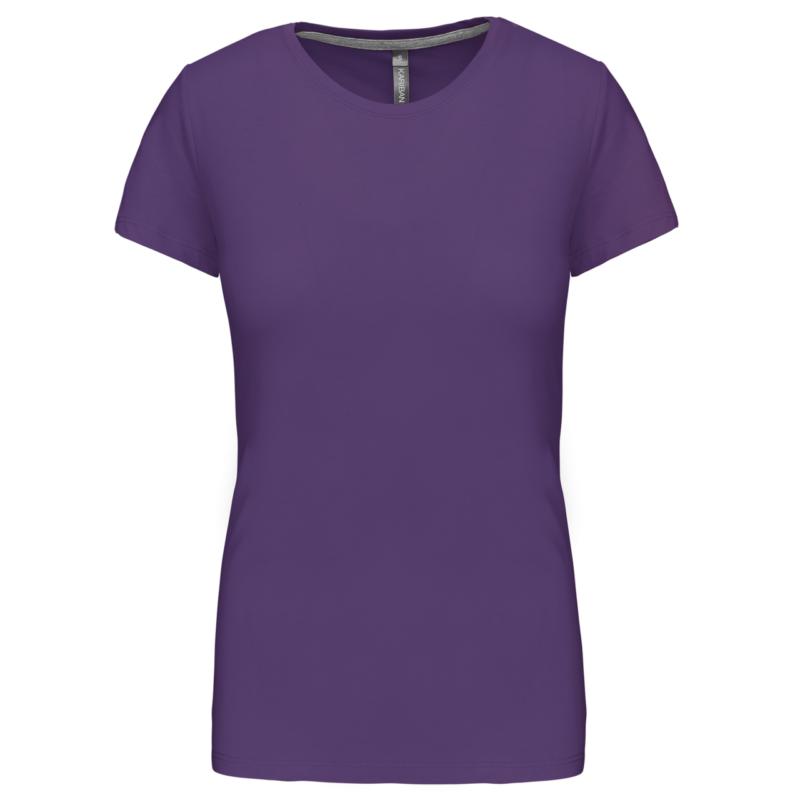 Kariban LADIES' SHORT SLEEVE CREW NECK T-SHIRT - Μωβ