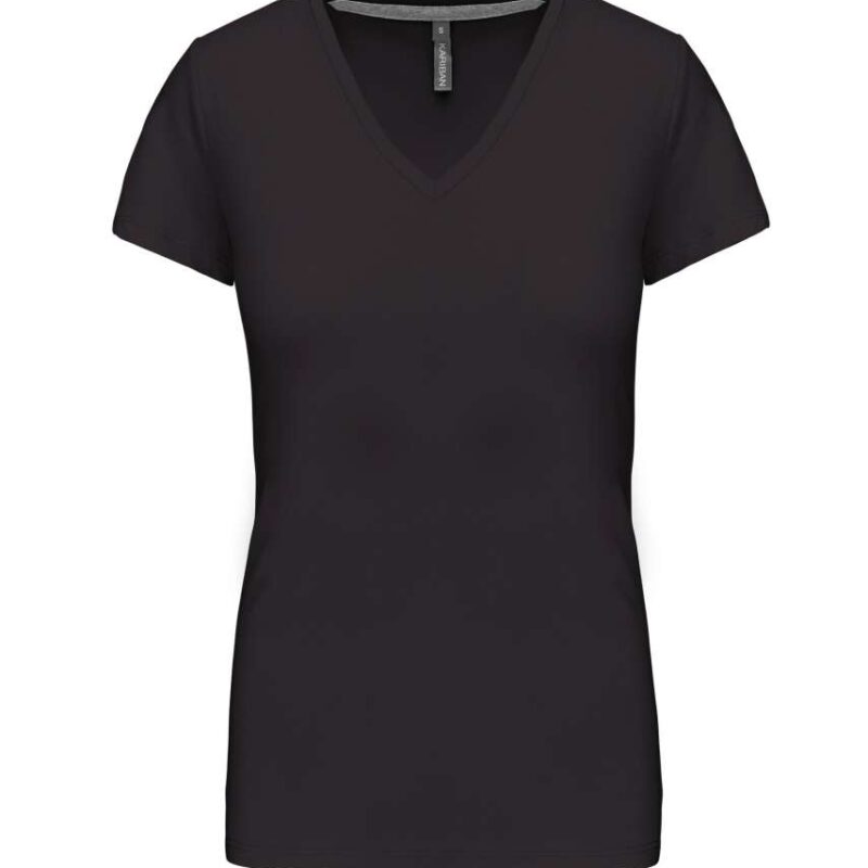 Kariban Γυναικείο SHORT-SLEEVED T-SHIRT V-NECK - Σκούρο Γκρι