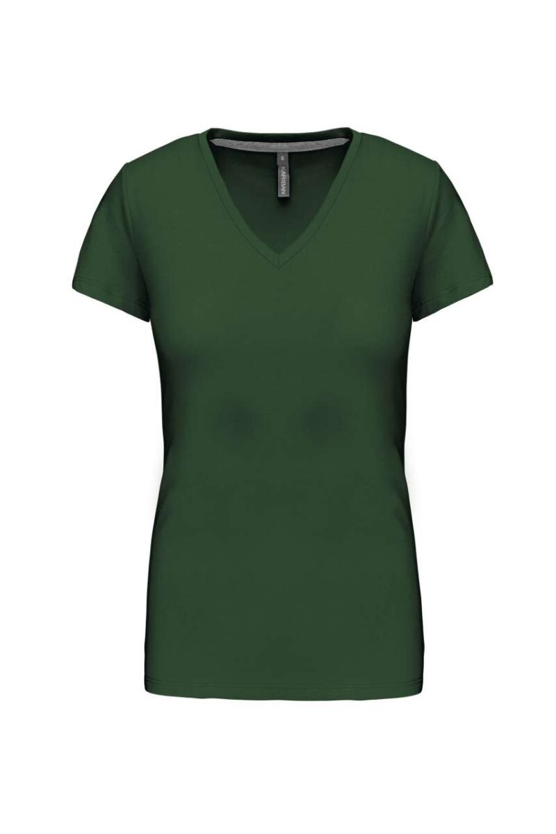 ka381-forest_green-a2 Kariban Γυναικείο SHORT-SLEEVED T-SHIRT V-NECK - Πράσινο του δάσους