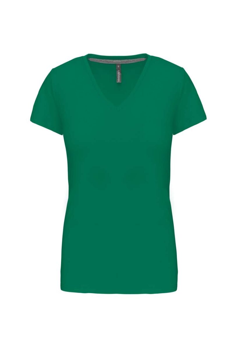 ka381-kelly_green-a2 Kariban Γυναικείο SHORT-SLEEVED T-SHIRT V-NECK - πράσινο του Κέλι