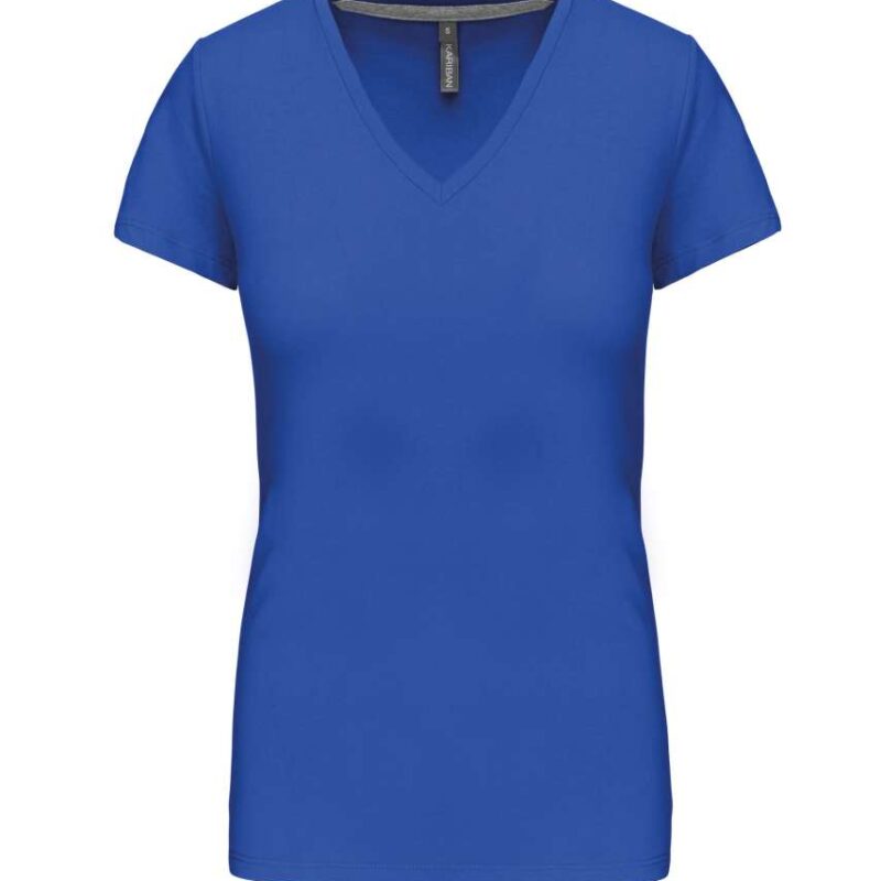 Kariban Γυναικείο SHORT-SLEEVED T-SHIRT V-NECK - ανοιχτό βασιλικό μπλε
