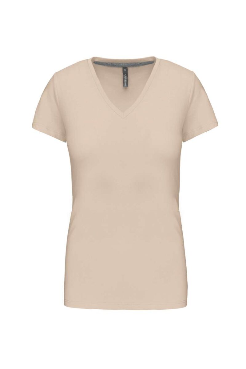 ka381-light_sand-a2 Kariban Γυναικείο SHORT-SLEEVED T-SHIRT V-NECK - Ανοιχτό άμμου