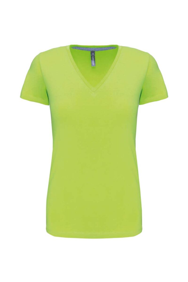 ka381-lime-a2 Kariban Γυναικείο SHORT-SLEEVED T-SHIRT V-NECK - Λαχανί