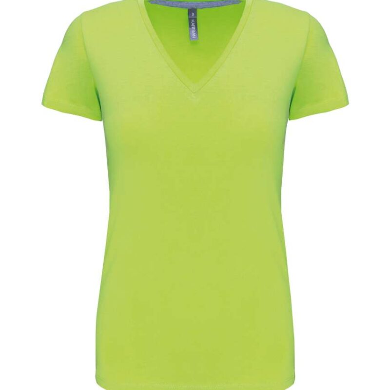 Kariban Γυναικείο SHORT-SLEEVED T-SHIRT V-NECK - Λαχανί