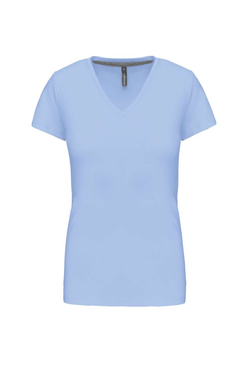 ka381-sky_blue-a2 Kariban Γυναικείο SHORT-SLEEVED T-SHIRT V-NECK - Γαλάζιο
