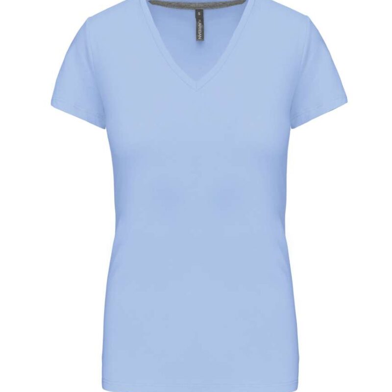 ka381-sky_blue-a2 Kariban Γυναικείο SHORT-SLEEVED T-SHIRT V-NECK - Γαλάζιο
