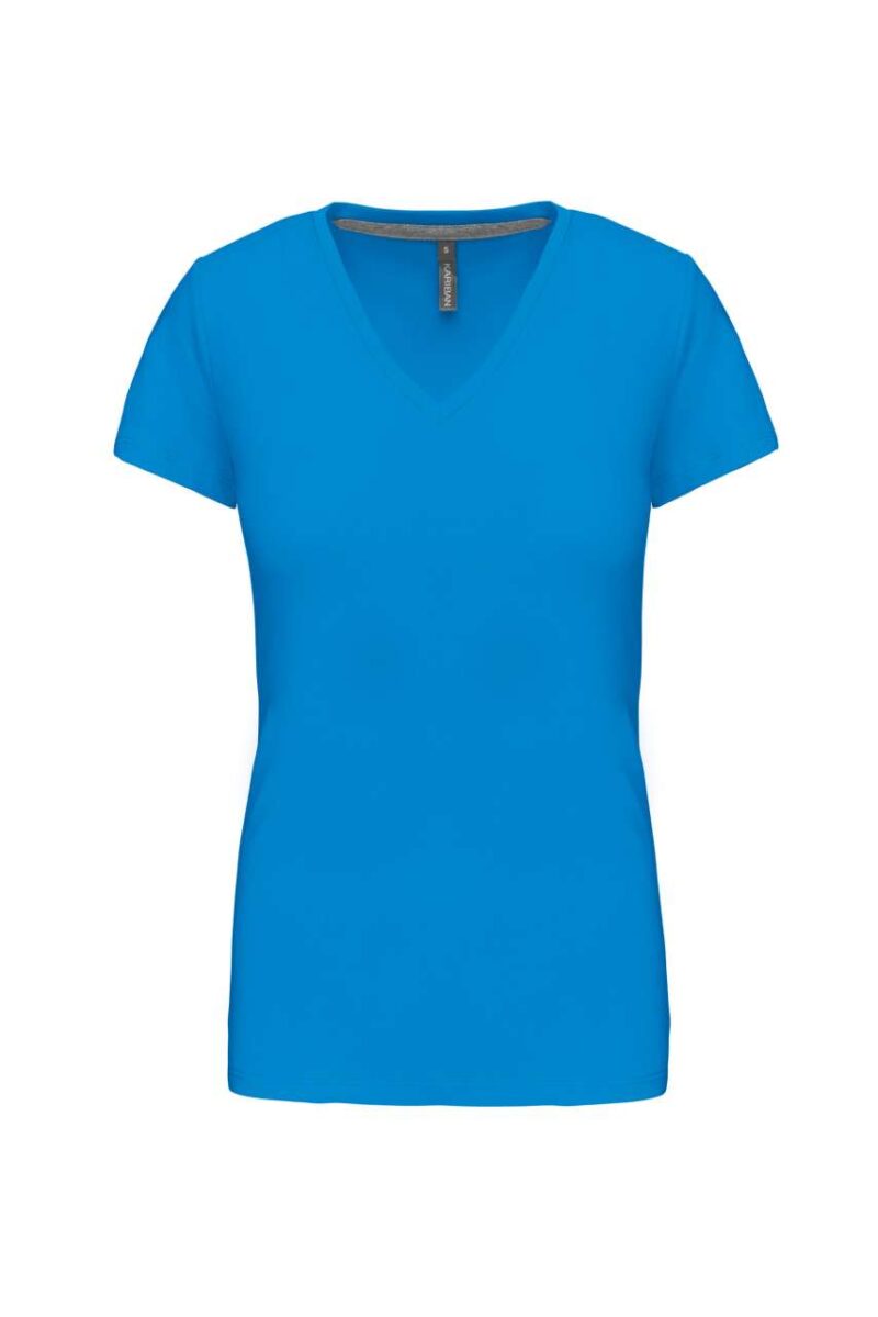 ka381-tropical_blue-a2 Kariban Γυναικείο SHORT-SLEEVED T-SHIRT V-NECK - Τροπικό Μπλε
