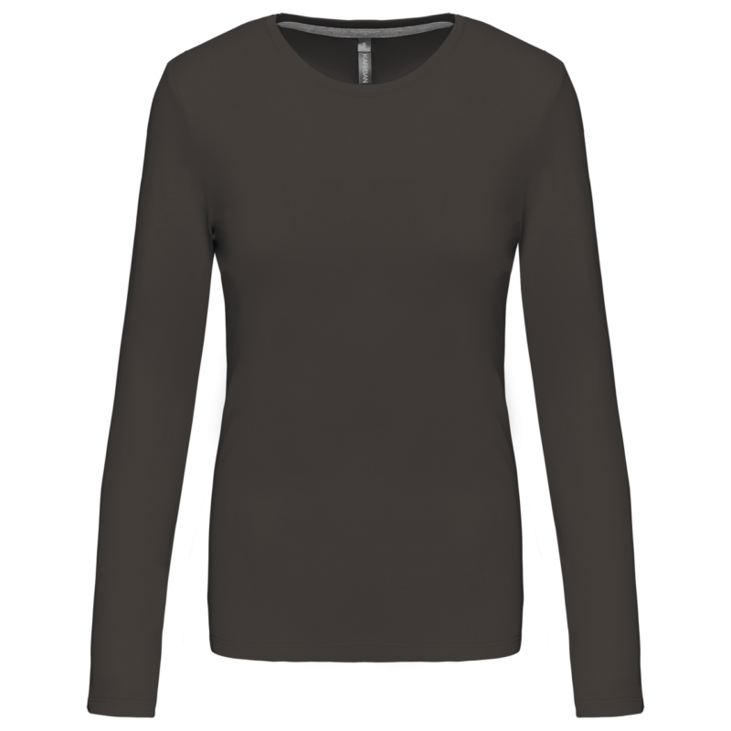 ka383-dark_grey-a1 Kariban LADIES' LONG-SLEEVED Μακρυμάνικο T-SHIRT Γυναικείο Στρογγυλή Λαιμόκοψη - Σκούρο Γκρι