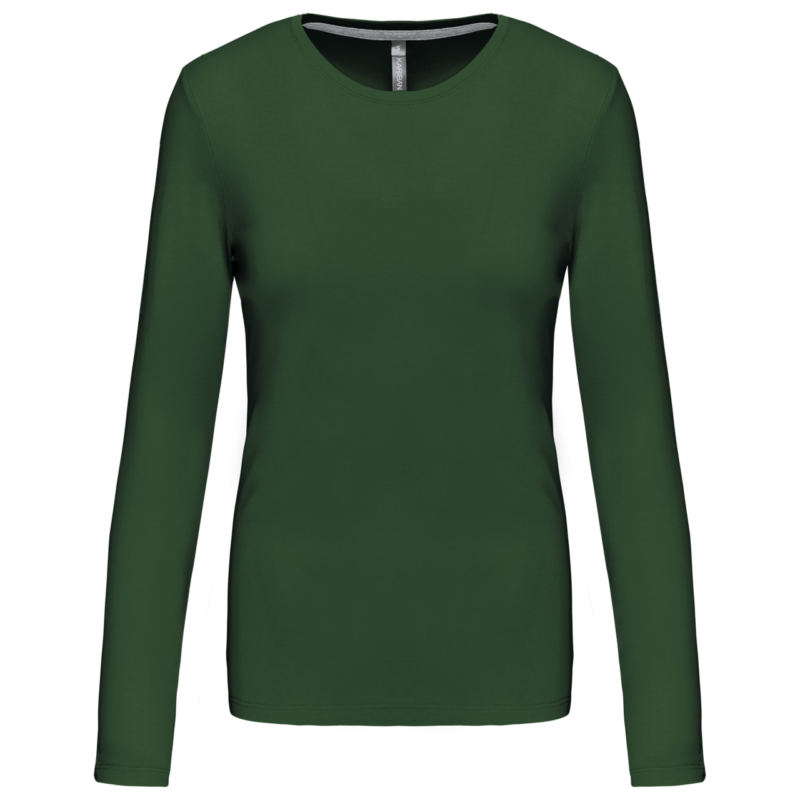 ka383-forest_green-a1 Kariban LADIES' LONG-SLEEVED Μακρυμάνικο T-SHIRT Γυναικείο Στρογγυλή Λαιμόκοψη - Πράσινο του δάσους
