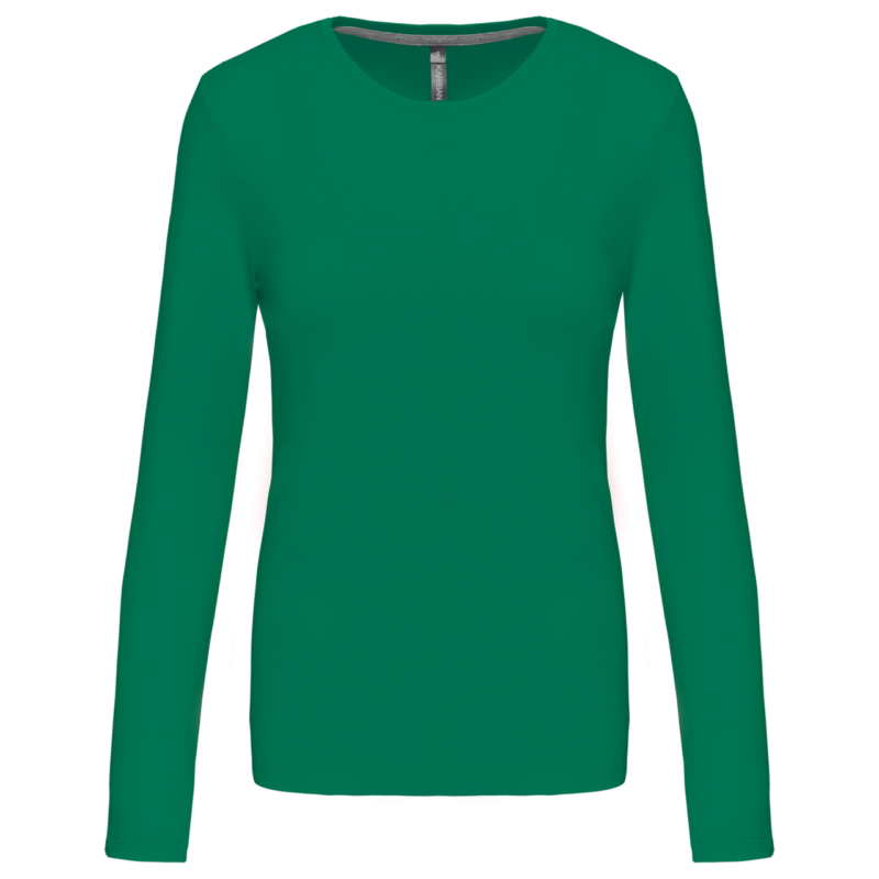 ka383-kelly_green-a1 Kariban LADIES' LONG-SLEEVED Μακρυμάνικο T-SHIRT Γυναικείο Στρογγυλή Λαιμόκοψη - πράσινο του Κέλι