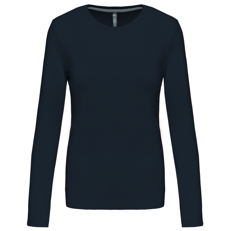 Kariban LADIES' LONG-SLEEVED Μακρυμάνικο T-SHIRT Γυναικείο Στρογγυλή Λαιμόκοψη - Μπλε μαρίν