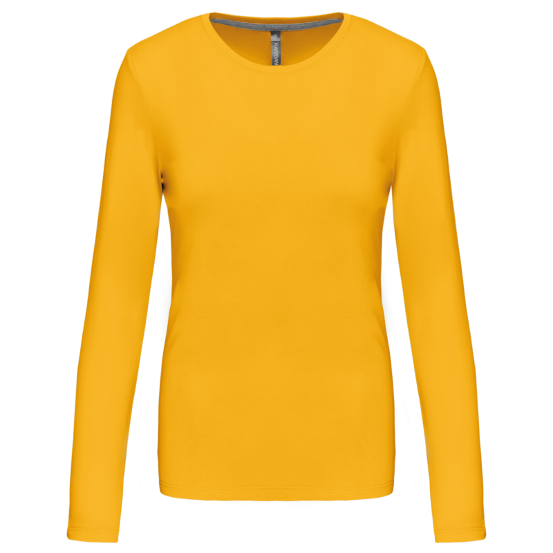 ka383-yellow-a1 Kariban LADIES' LONG-SLEEVED Μακρυμάνικο T-SHIRT Γυναικείο Στρογγυλή Λαιμόκοψη - Κίτρινο