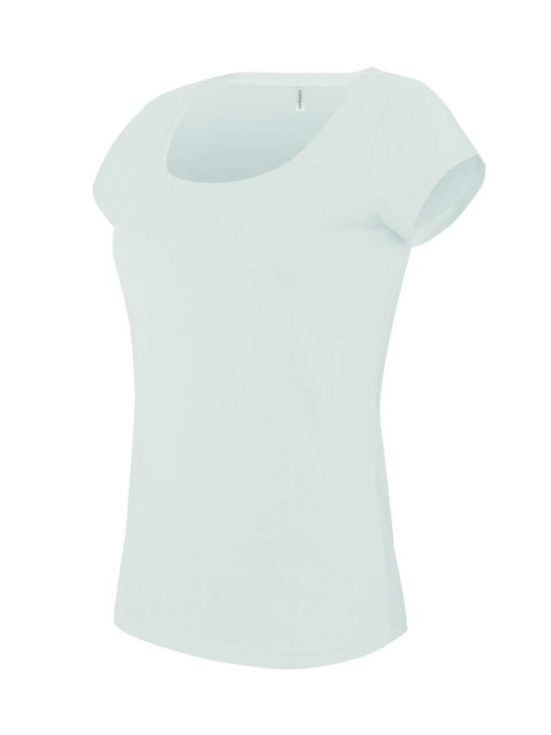 ka384-white-a1 Kariban Γυναικείο κοντομάνικο T-shirt με λαιμόκοψη βάρκα - Λευκό