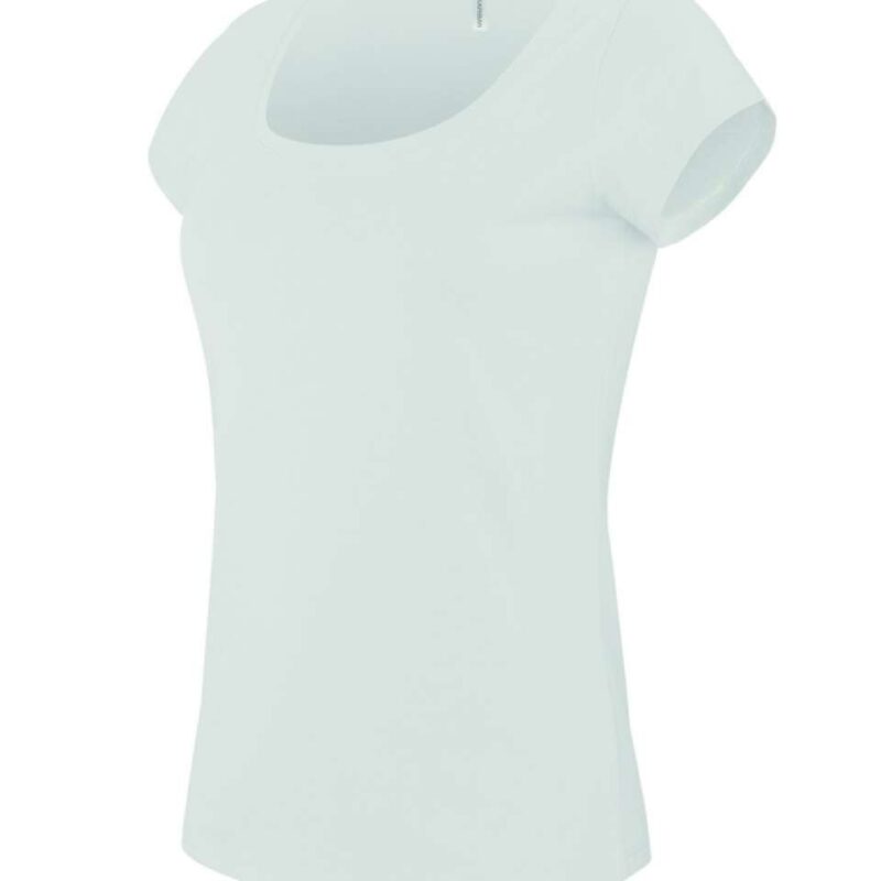 ka384-white-a1 Kariban Γυναικείο κοντομάνικο T-shirt με λαιμόκοψη βάρκα - Λευκό