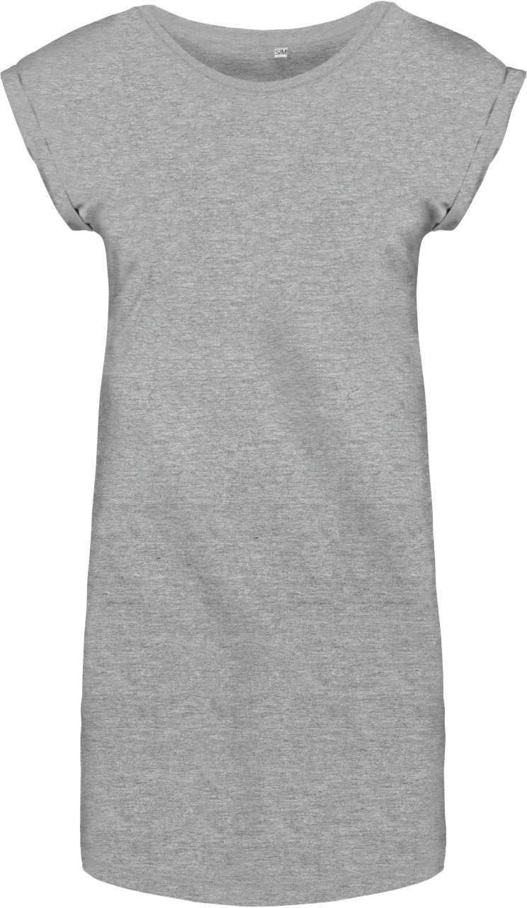 ka388-light_grey_heather-a1 Kariban LADIES' LONG T-SHIRT - 90% Βαμβάκι/10% Βισκόζη