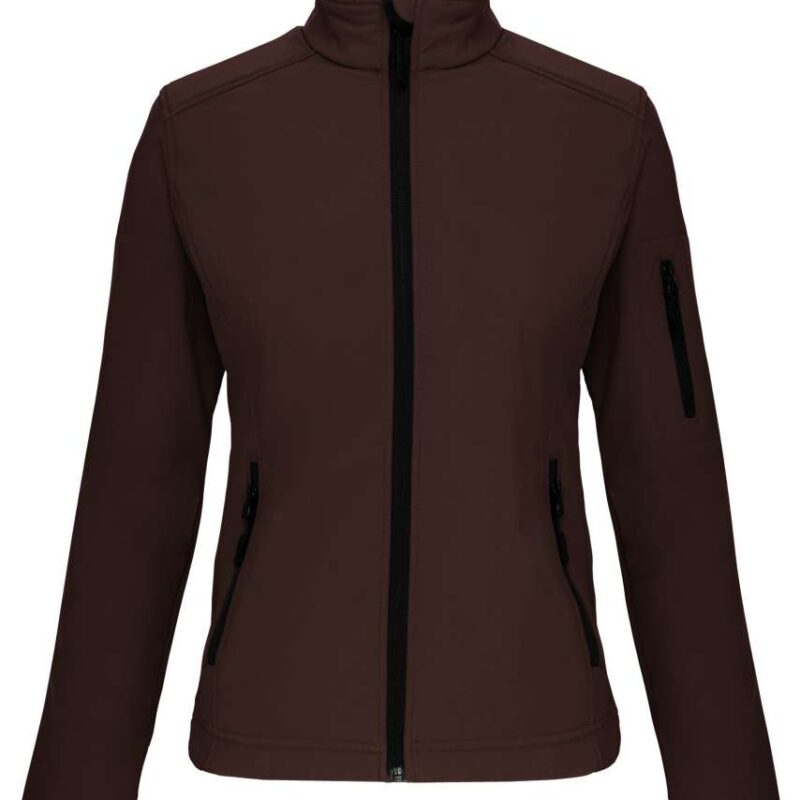 ka400-chocolate-a2 Kariban LADIES' SOFTSHELL JACKET - Σοκολατί