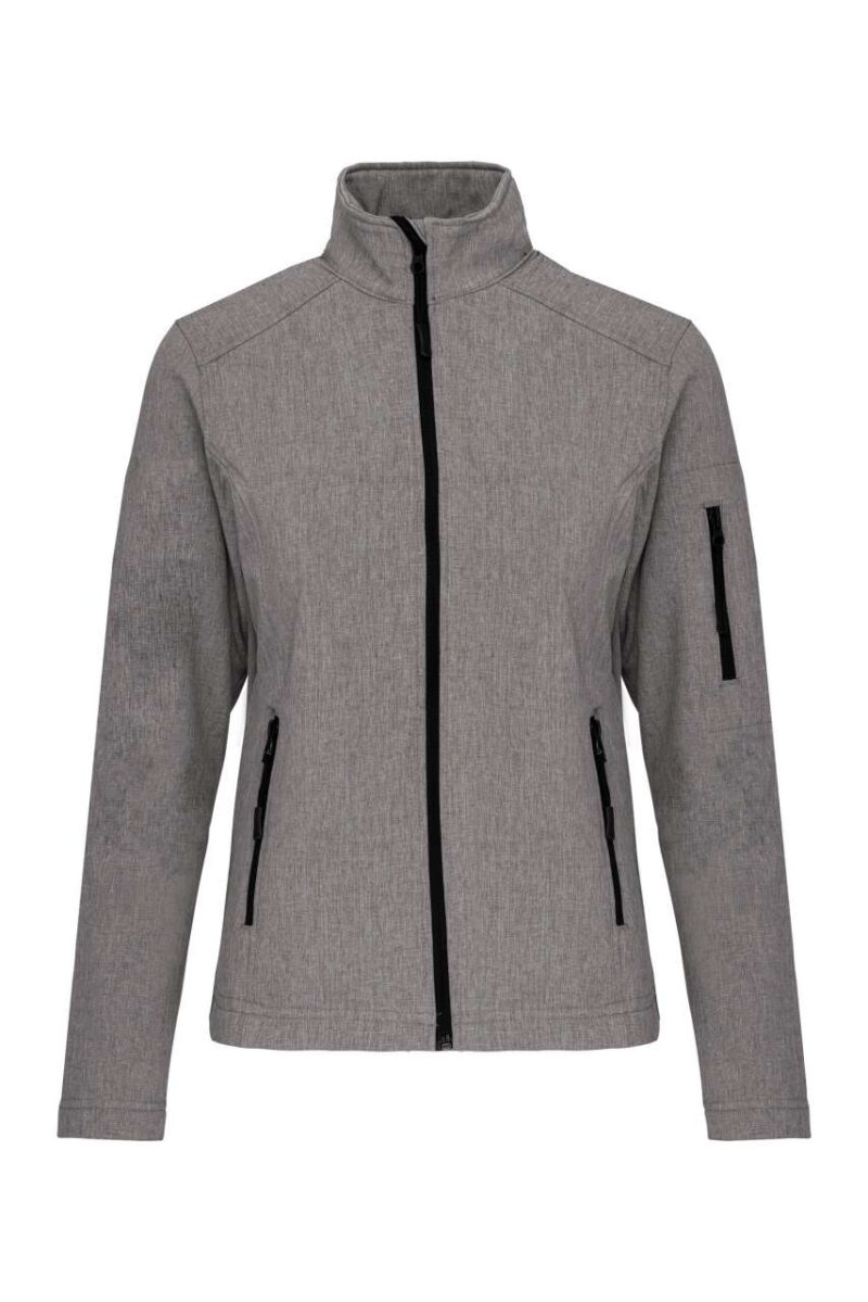 ka400-marl_grey-a1 Kariban LADIES' SOFTSHELL JACKET - Γκρι μελανζέ