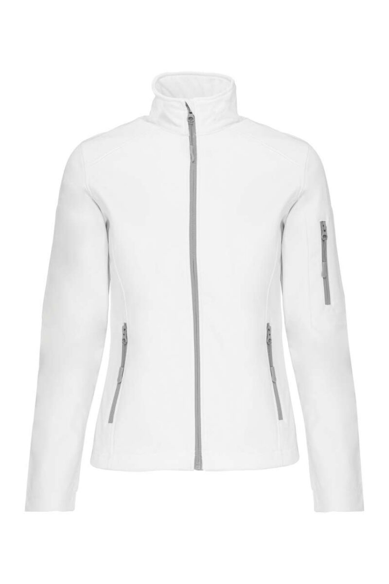 ka400-white-a1 Kariban LADIES' SOFTSHELL JACKET - Λευκό
