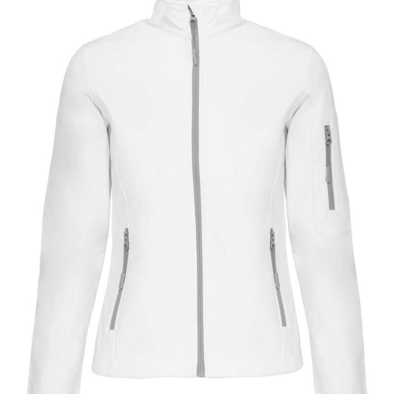 ka400-white-a1 Kariban LADIES' SOFTSHELL JACKET - Λευκό