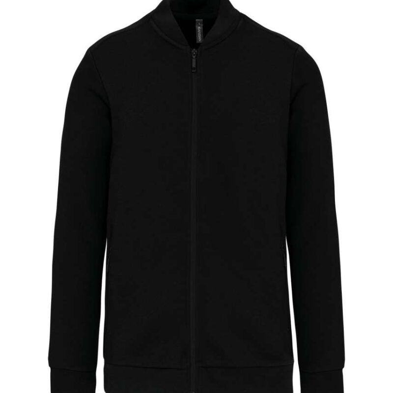 Kariban FLEECE SWEATSHIRT με FULL ZIP - Μαύρο