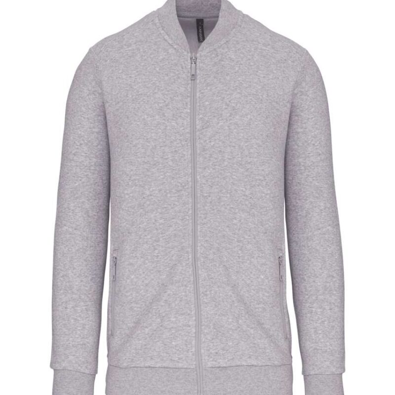 Kariban FLEECE SWEATSHIRT με FULL ZIP - Γκρι της Οξφόρδης