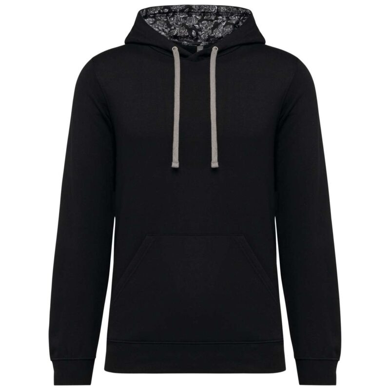 ka4013-blackmexican_skull-a1 Kariban SWEATSHIRT UNISEX HOODED PATTERNED CONTRAST - Black/Mexican Skull