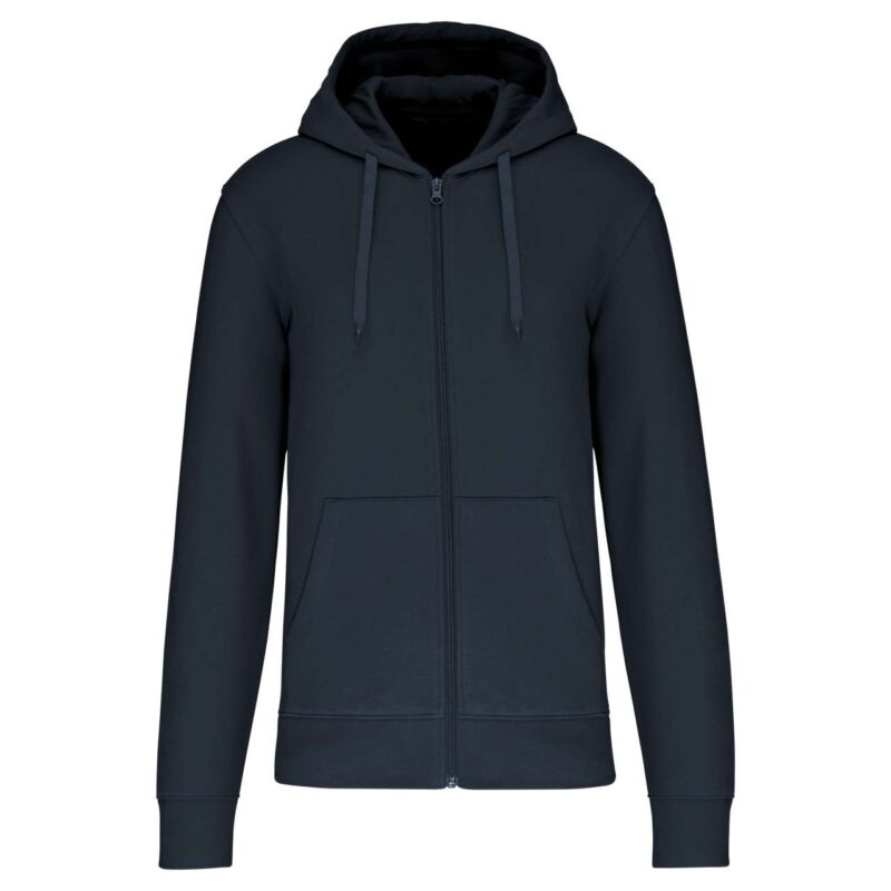 Kariban MEN'S HOODED SWEATSHIRT WITH ZIP FASTENING ECO-FRIENDLY - Μπλε μαρίν