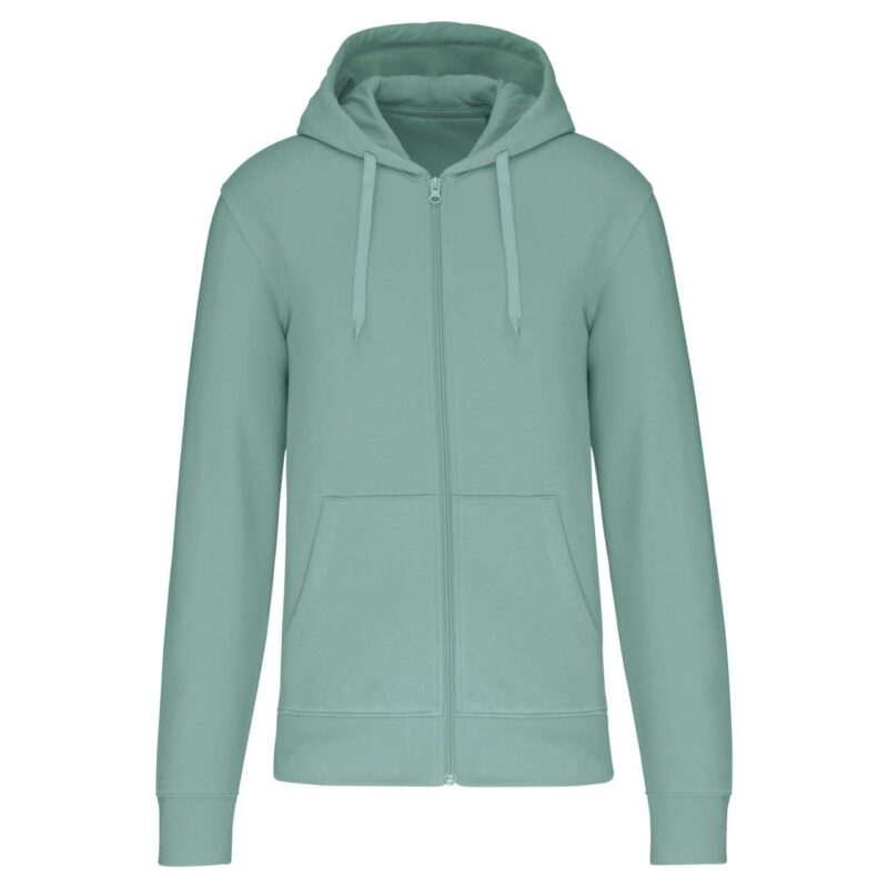 Kariban MEN'S HOODED SWEATSHIRT WITH ZIP FASTENING ECO-FRIENDLY - πράσινο φασκόμηλου