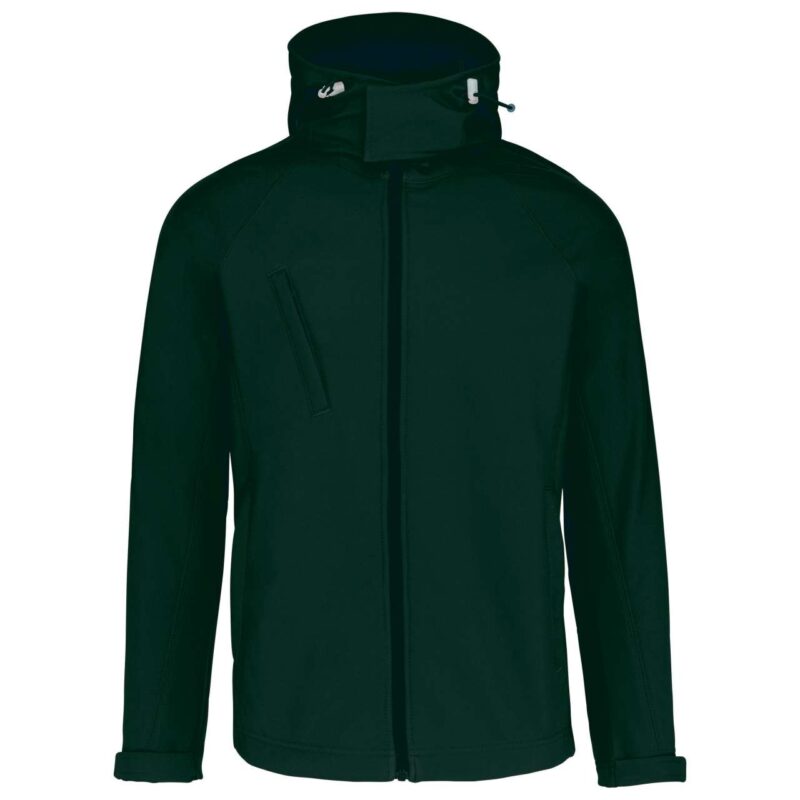 Kariban Ανδρικό DETACHABLE HOODED SOFTSHELL JACKET - Πράσινο μπουκάλι